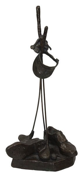 Ray Floyds Personal Golf Equipment Statue with Shoes, Clubs, Balls, Glove, & Lexus Visor
