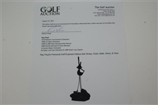 Ray Floyd's Personal Golf Equipment Statue with Shoes, Clubs, Balls, Glove, & Lexus Visor