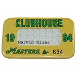 1994 Masters Tournament Clubhouse Badge #A-634 - Marvin Giles