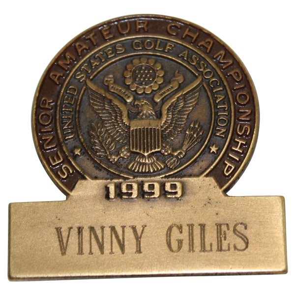 Vinny Giles 1999 USGA Senior Amateur Championship Contestant Badge