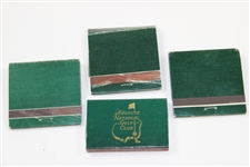 Four (4) Augusta National Golf Club Partially Used Matchbooks - Vinny Giles Collection