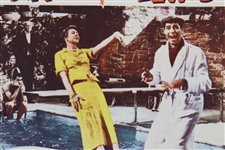 1953 'The Caddy' Movie 11x14 Lobby Card #3 - Actress Falling Into Pool