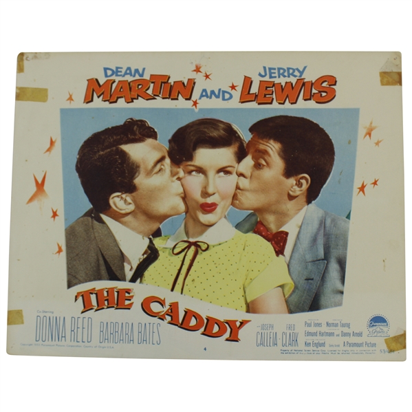 1953 The Caddy Movie 11x14 Lobby Card #4 - Dean & Jerry with Kissing Actress