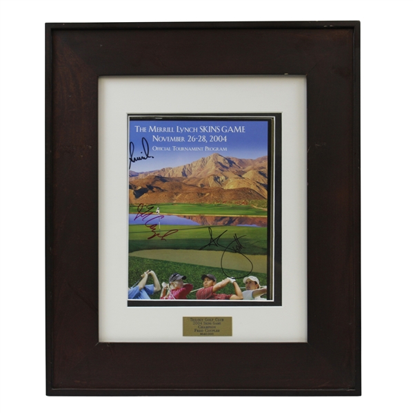 Adam Scott, Annika, & Couples Signed 2004 Skins Game Cover - Framed JSA ALOA