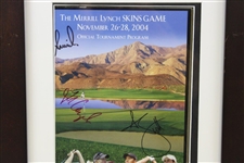 Adam Scott, Annika, & Couples Signed 2004 Skins Game Cover - Framed JSA ALOA