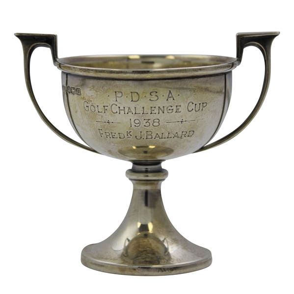 1938 P.D.S.A. Golf Challenge Cup Sterling Silver Trophy Won By Fred K J. Ballard