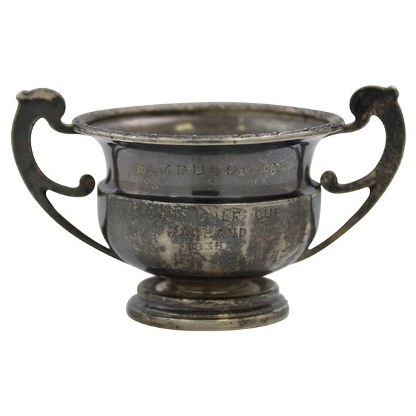 1935 Cambusdoon Crombie Golf Club Sterling Silver Trophy Cup Won by W.D. Land