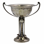 Undated Sterling Silver Golf Themed Trophy Cup with Four Clubs on Stem - #83 Sticker on Base