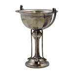 Undated Sterling Silver Golf Themed Trophy Cup with Four Clubs on Stem - #83 Sticker on Base