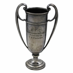 Undated K.F.C Championship Singles Runner Up Trophy Won by T.W. Brough