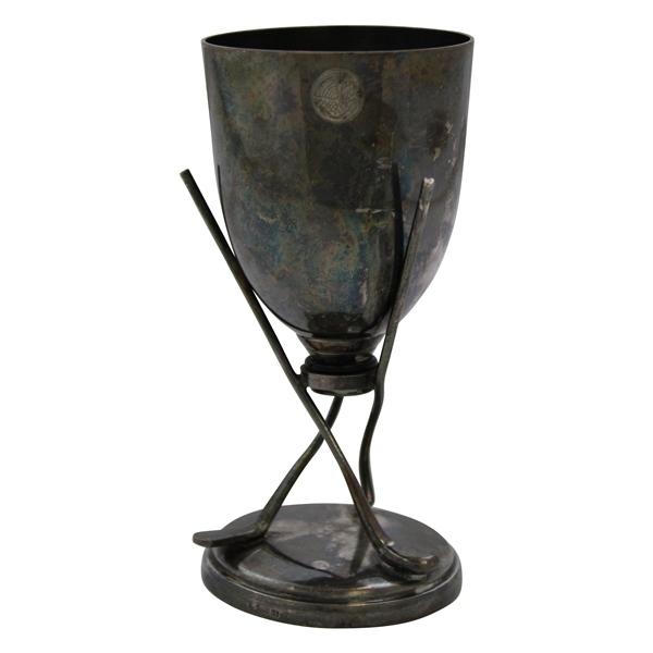 Undated Sterling Silver Cup with Tripod of Golf Clubs & Pegasus Stamp