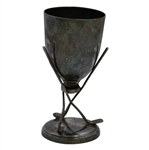 Undated Sterling Silver Cup with Tripod of Golf Clubs & Pegasus Stamp