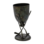 Undated Sterling Silver Cup with Tripod of Golf Clubs & Pegasus Stamp