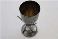 Undated Sterling Silver Cup with Tripod of Golf Clubs & Pegasus Stamp