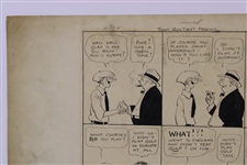 Original Clare Briggs Pen & Ink 'That Guiltiest Feeling' Cartoon Strip For New York Tribune - November 18, 1922