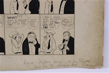 Original Clare Briggs Pen & Ink 'That Guiltiest Feeling' Cartoon Strip For New York Tribune - November 18, 1922