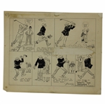 Original Clare Briggs Pen & Ink Whats The Answer Cartoon Strip - 1918