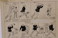 Original Clare Briggs Pen & Ink 'What's The Answer' Cartoon Strip - 1918