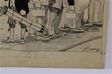 Original Clare Briggs Pen & Ink 'That Guiltiest Feeling' Cartoon Pubished by H.T. Webster - May 13, 1922