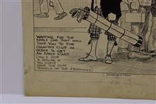 Original Clare Briggs Pen & Ink 'That Guiltiest Feeling' Cartoon Pubished by H.T. Webster - May 13, 1922