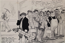 Original Clare Briggs Pen & Ink 'That Guiltiest Feeling' Cartoon Pubished by H.T. Webster - May 13, 1922