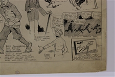 Original Clare Briggs Pen & Ink 'And They Say Golf Isn't A Talking Game' Cartoon Featuring 'Golf' Book Depiction Illustration