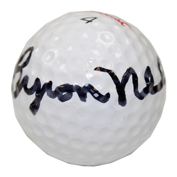 Byron Nelson Signed Titleist DT 4 Logo Golf Ball JSA ALOA