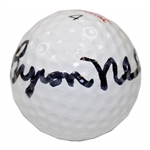 Byron Nelson Signed Titleist DT 4 Logo Golf Ball JSA ALOA