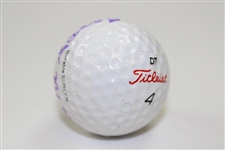 Gene Sarazen Signed Titleist DT 4 Logo Golf Ball - Signed in Purple JSA ALOA