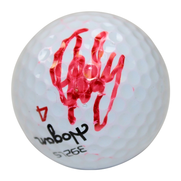 John Daly Signed Hogan 392LS 4 Logo Golf Ball - Signed in Red JSA ALOA