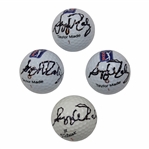 Four (4) Suzy Whaley Signed Golf Balls - PGA Tour Logo (3) & Titleist (1) Logo JSA ALOA
