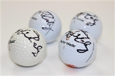Four (4) Suzy Whaley Signed Golf Balls - PGA Tour Logo (3) & Titleist (1) Logo JSA ALOA