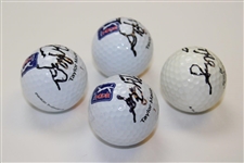 Four (4) Suzy Whaley Signed Golf Balls - PGA Tour Logo (3) & Titleist (1) Logo JSA ALOA