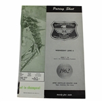 Jimmy Demaret Signed 1962 Thunderbird Classic Wednesday Pairing Sheet JSA ALOA