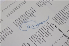 Jimmy Demaret Signed 1962 Thunderbird Classic Wednesday Pairing Sheet JSA ALOA