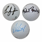Michael Bonallack, Lee Janzen, and ? Signed Golf Balls JSA ALOA