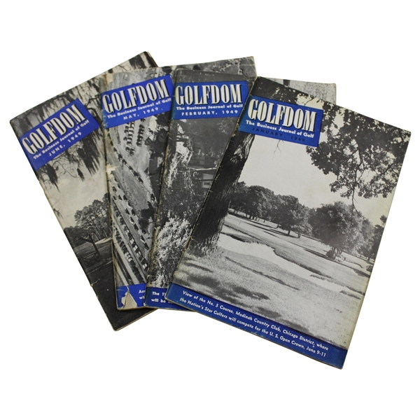 1949 Golfdom Magazines - January, February, May, & June
