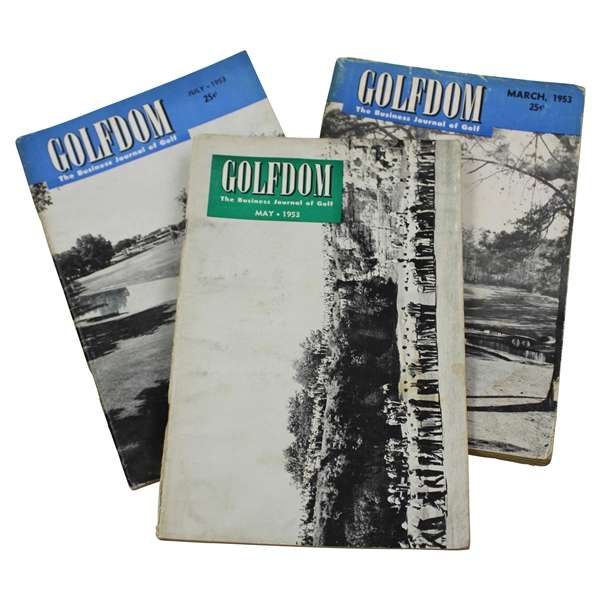 Golfdom Magazines from 1953 (March, May, & July)