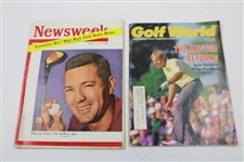 1986 Golf World Magazine with 1957 & 1959 Golf Digest, 1954 Newsweek, & 1971 Golf Magazine