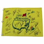 Multi-Signed 1999 Masters Embroidered Flag - Langer, Price, Weir, Sutton, & others JSA ALOA