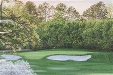 Vinny Giles' 2000 Masters Gift - Linda Hartough Signed Ltd Ed #4 Hole Floweing Crab Apple Canvas - Sealed