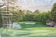 Vinny Giles' 2000 Masters Gift - Linda Hartough Signed Ltd Ed #4 Hole Floweing Crab Apple Canvas - Sealed