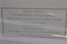 Vinny Giles' 2000 Masters Gift - Linda Hartough Signed Ltd Ed #4 Hole Floweing Crab Apple Canvas - Sealed
