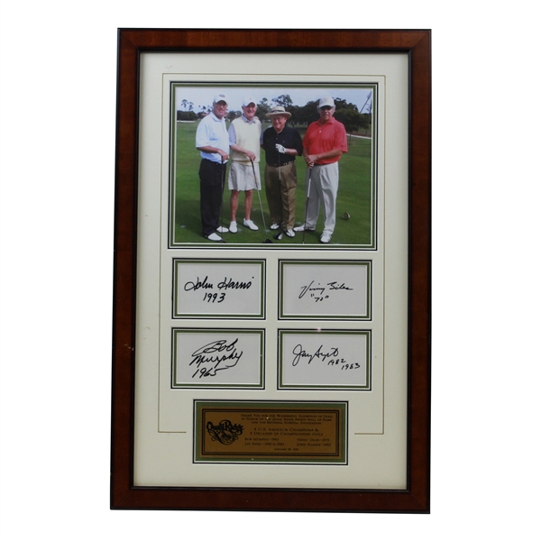 Vinny Giles Personal US Amateur Champs Signed Trophy Photo Display - Giles, Murphy, Sigel, & Harris JSA ALOA