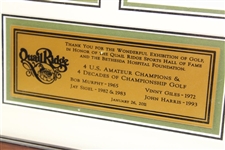 Vinny Giles' Personal US Amateur Champs Signed Trophy Photo Display - Giles, Murphy, Sigel, & Harris JSA ALOA