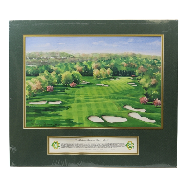 Vinny Giles Personal The Oakmont Country Club Hole #12 Ltd Ed Matted Print #43/525