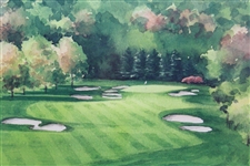 Vinny Giles' Personal The Oakmont Country Club Hole #12 Ltd Ed Matted Print #43/525