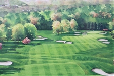 Vinny Giles' Personal The Oakmont Country Club Hole #12 Ltd Ed Matted Print #43/525