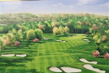 Vinny Giles' Personal The Oakmont Country Club Hole #12 Ltd Ed Matted Print #43/525