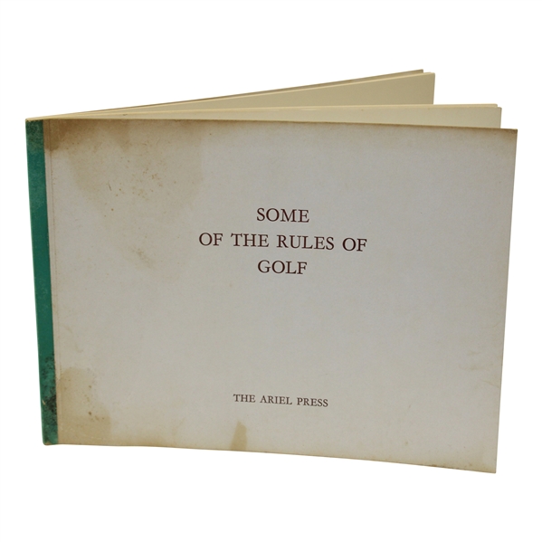 Vinny Giles Personal 1966 Some of the Rules of Golf with 24 Crombie Reproductions